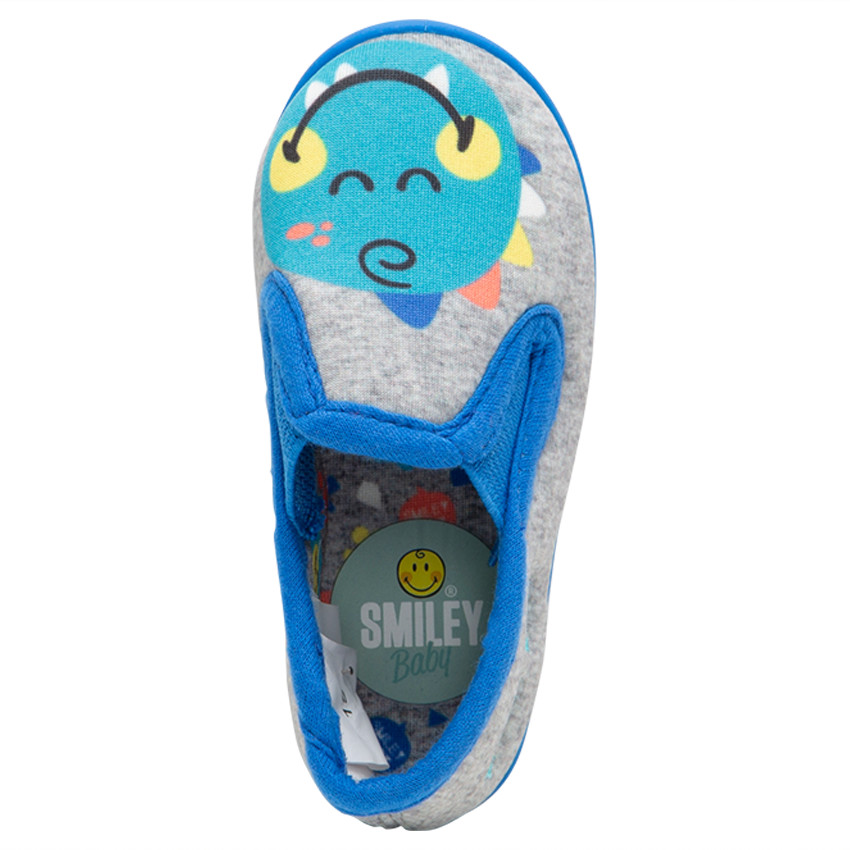 Zapatillas bajas elásticas con estampado de Smiley Main Zapatillas bajas elásticas con estampado de Smiley