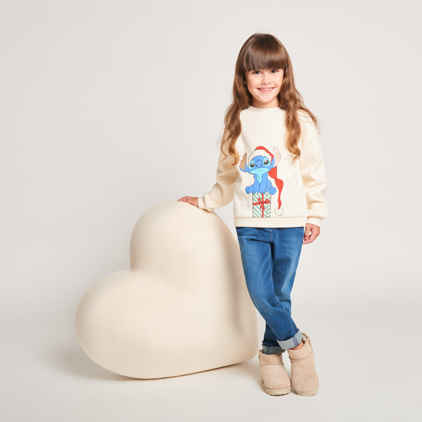 Sudadera oversize Stitch Disney para niña 