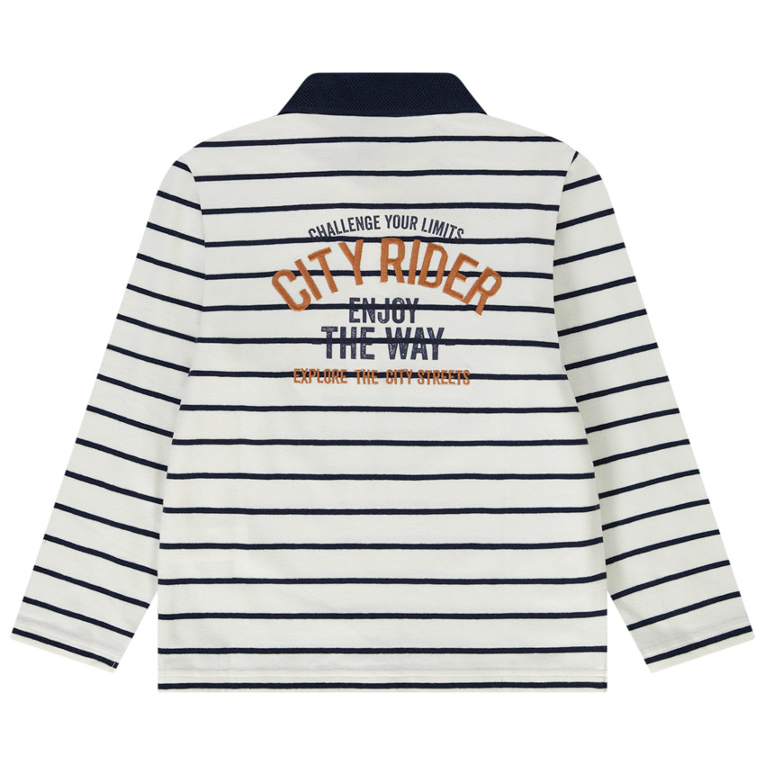 Polo de manga larga a rayas para niño 