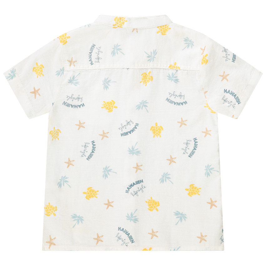 Camisa de manga corta con estampado fantasía para bebé niño 
