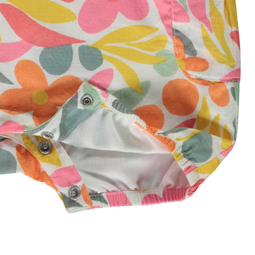 Combishort con volantes estampado floral para bebé niña 