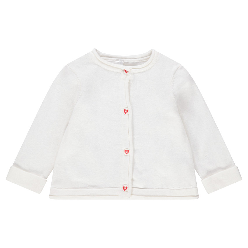 Chaqueta de punto lisa con corazón en la espalda 