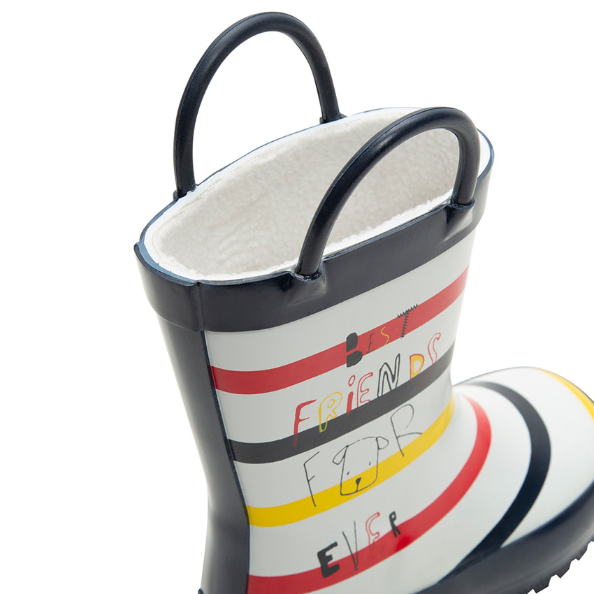 Botas de lluvia de caucho con asas y parche de dinosaurio de la 24 a la 29 