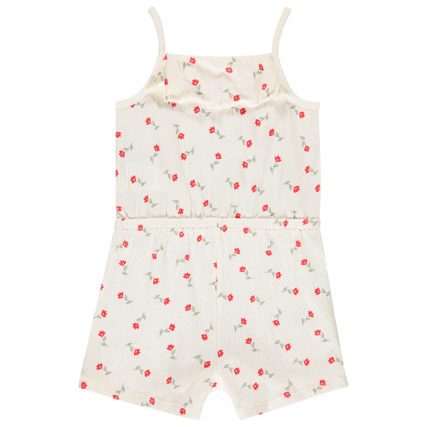Pelele corto con volantes y estampado de flores para niña  Additional Pelele corto con volantes y estampado de flores para niña