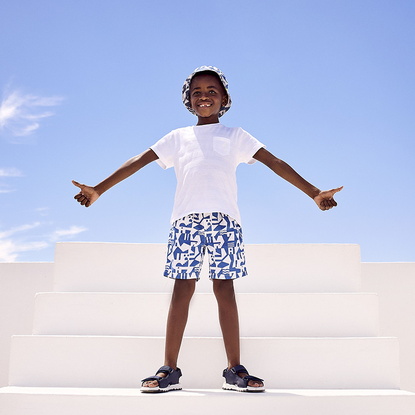 Bob estampado Mykonos para niño 