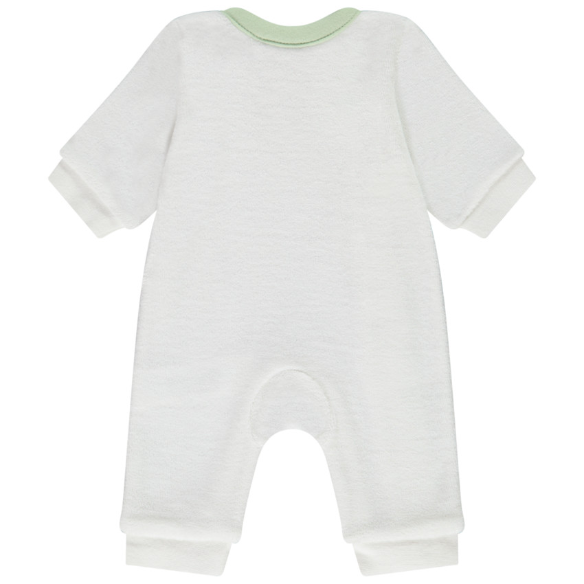 Combinaison larga de punto efecto cruzado en terciopelo para bebé prematuro 