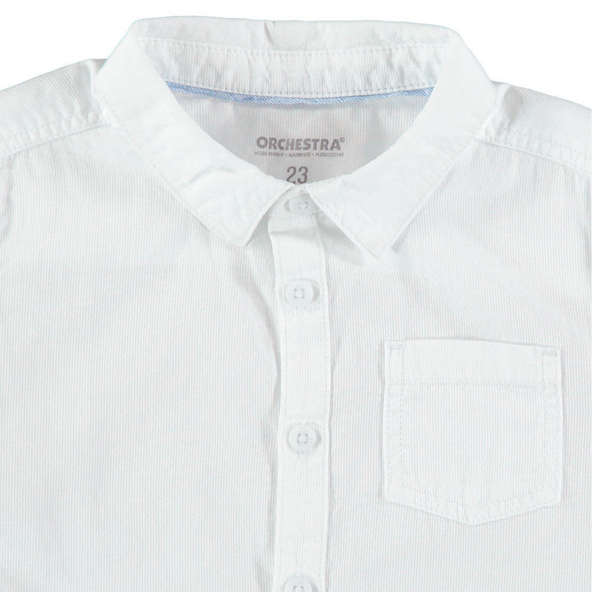 camisa mangas cortas blancas con bolsillo 