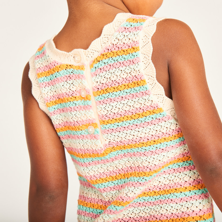 Vestido sin mangas de punto para niña bebé 