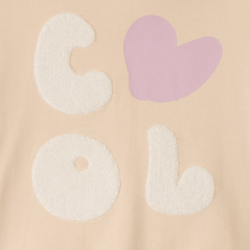 Sudadera oversized con capucha y parches para niña 