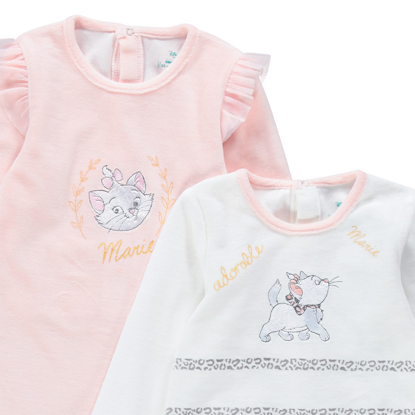 Juego de 2 pijamas de terciopelo con dibujo de María de los Aristogatos Disney 