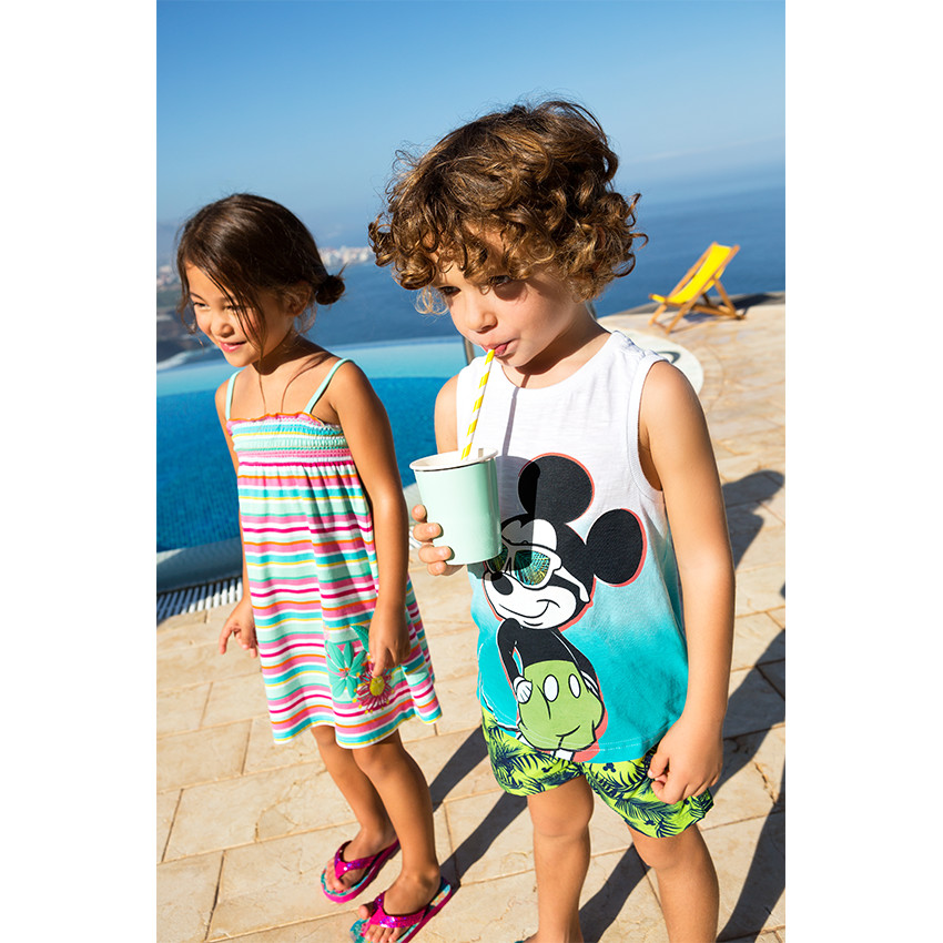 Camiseta de punto con efecto degradado Disney con estampado Mickey 