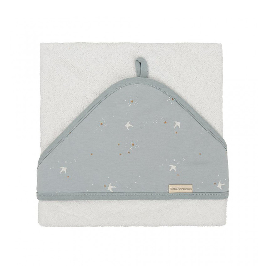 Maxi capa de baño 100x100cm Spring azul grisáceo 