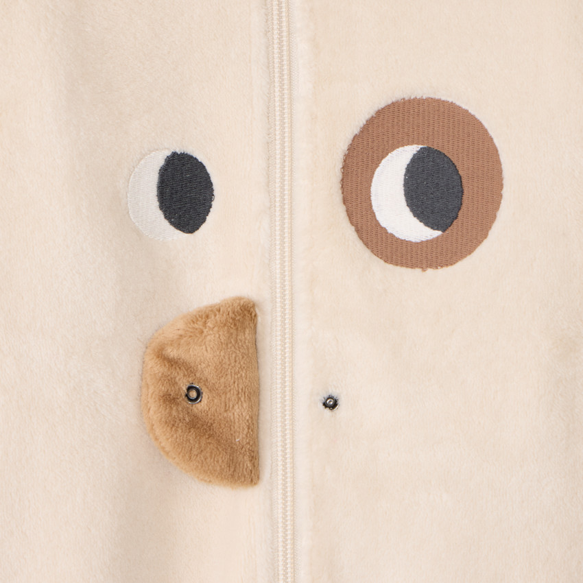 Surpyjama ludique chien en sherpa pour bébé garçon 