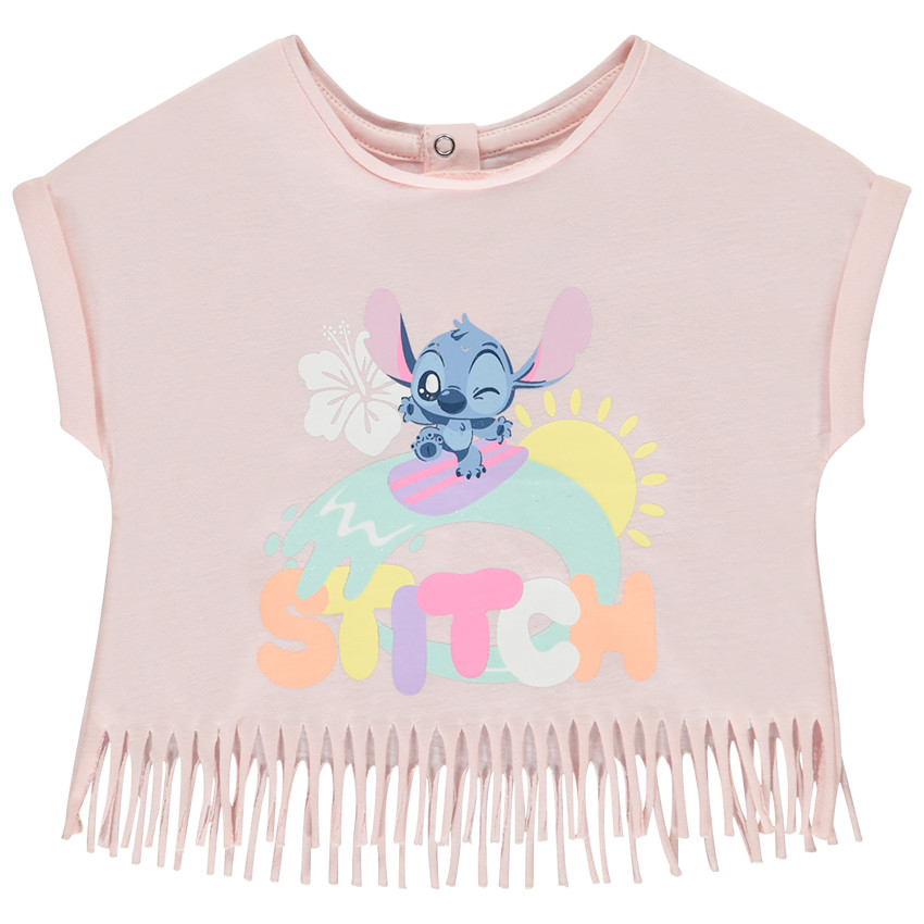 Camiseta de manga corta con flecos Stitch Disney para bebé niña  Additional Camiseta de manga corta con flecos Stitch Disney para bebé niña