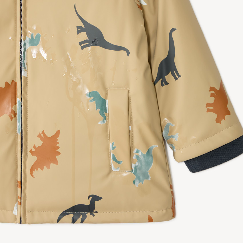Parka de lluvia para niño con capucha y colores cambiantes 