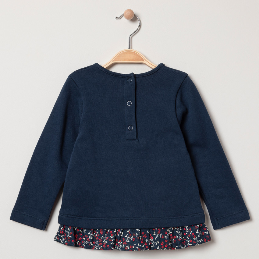 Sudadera de felpa con inscripciones en lentejuelas 