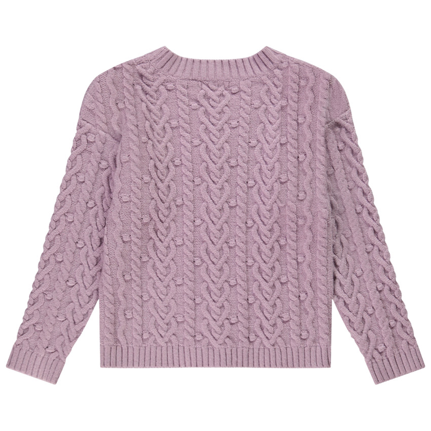 Chaqueta de punto con vueltas para niña 