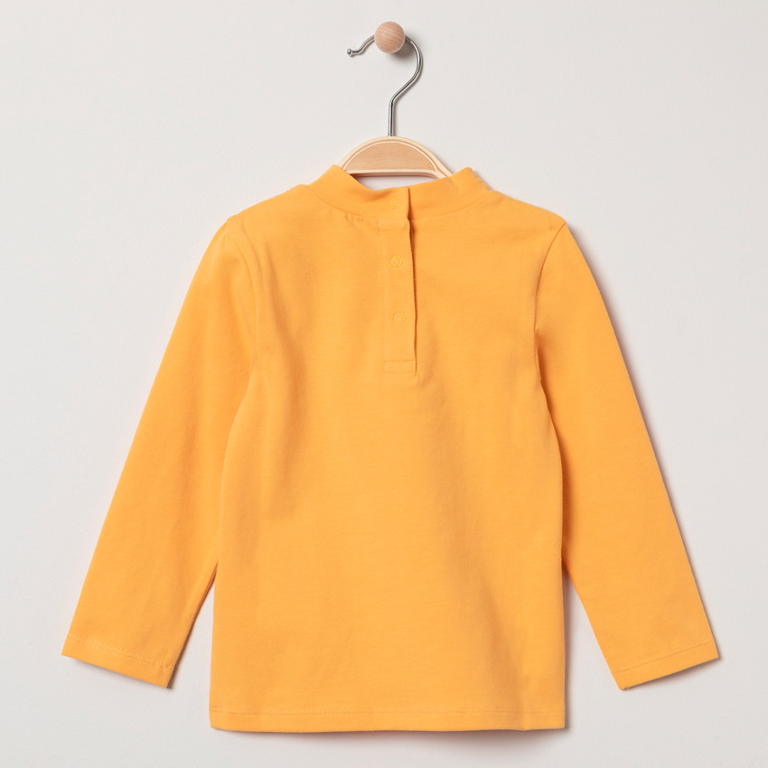 Suéter de cuello camisero de algodón bio con estampado fantasía   Additional Suéter de cuello camisero de algodón bio con estampado fantasía