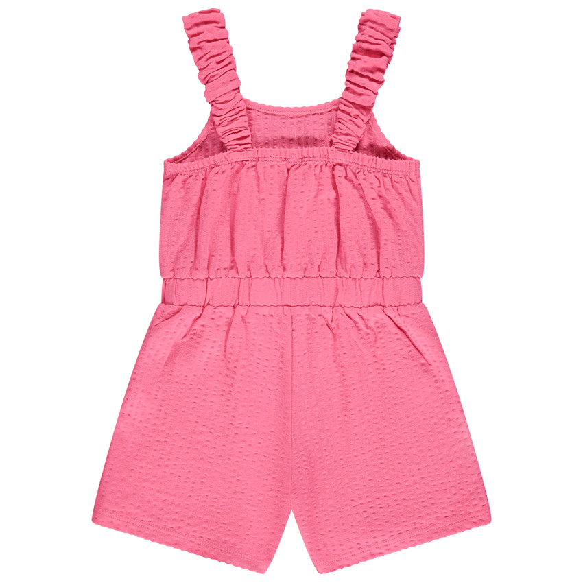 Combishort liso de punto de jersey texturizado para niña 
