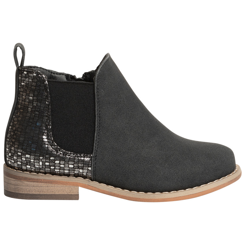Bottes basses bi-matières à effet brillant pour enfant fille Main Bottes basses bi-matières à effet brillant pour enfant fille