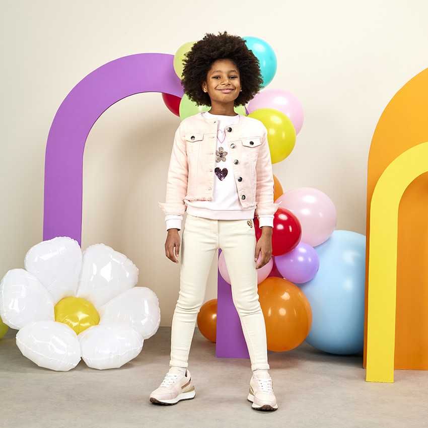 Sudadera oversize con motivos de lentejuelas mágicas para niña 