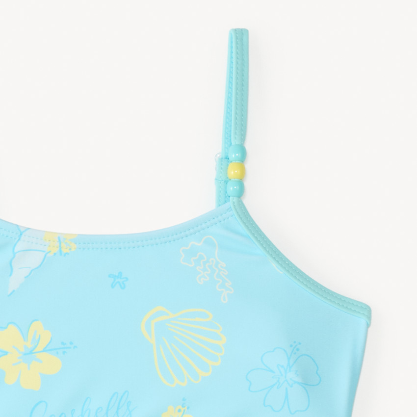 Bañador de 2 piezas con estampado de conchas para niña bebé. 