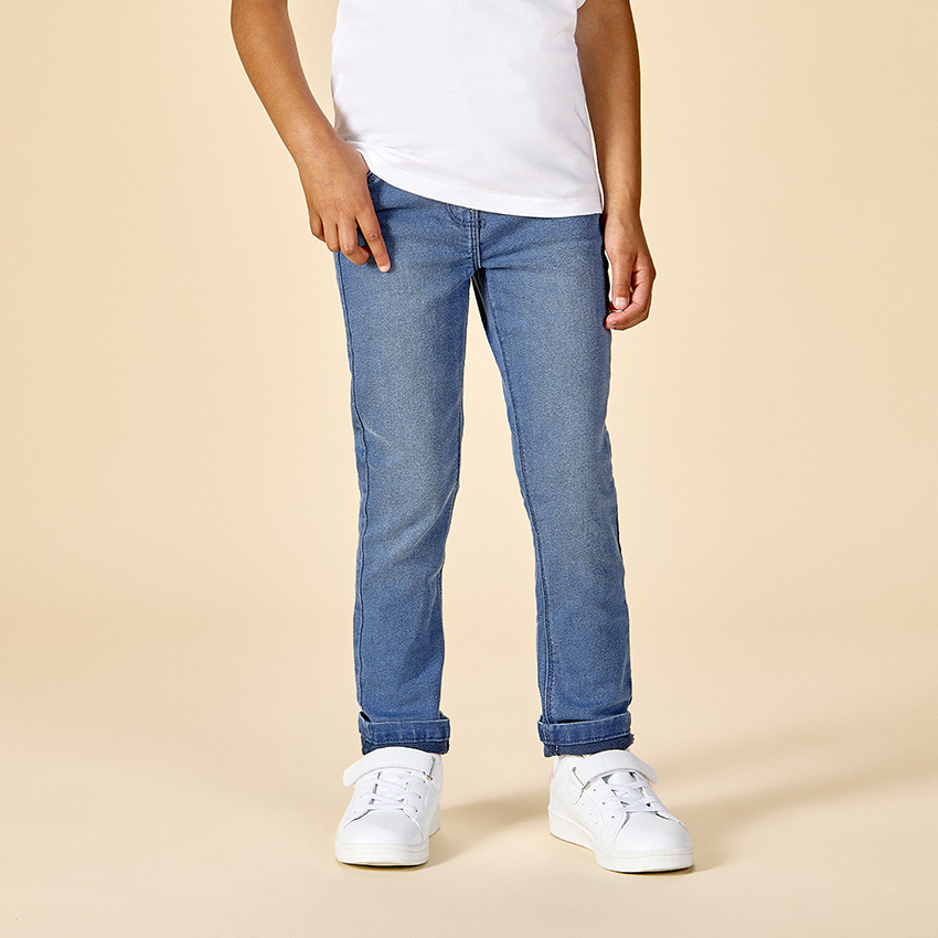 Jean slim en denim effet delave pour fille Orchestra