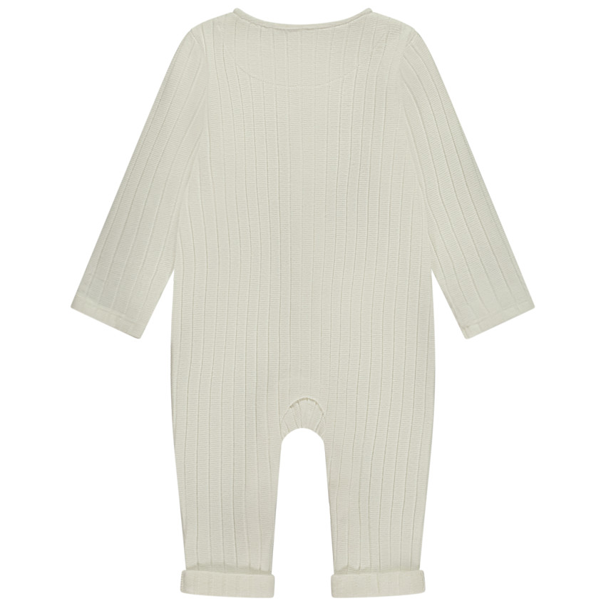 Mono largo de punto canalé con insignia bordada para bebé niña  Additional Mono largo de punto canalé con insignia bordada para bebé niña