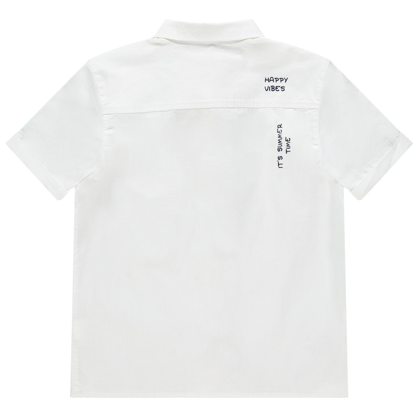 Chemise manches courtes à textes printés 