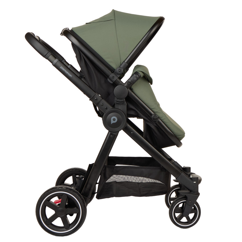 Carrito trio combinado Sienna y asiento de coche i-Prim kaki negro 