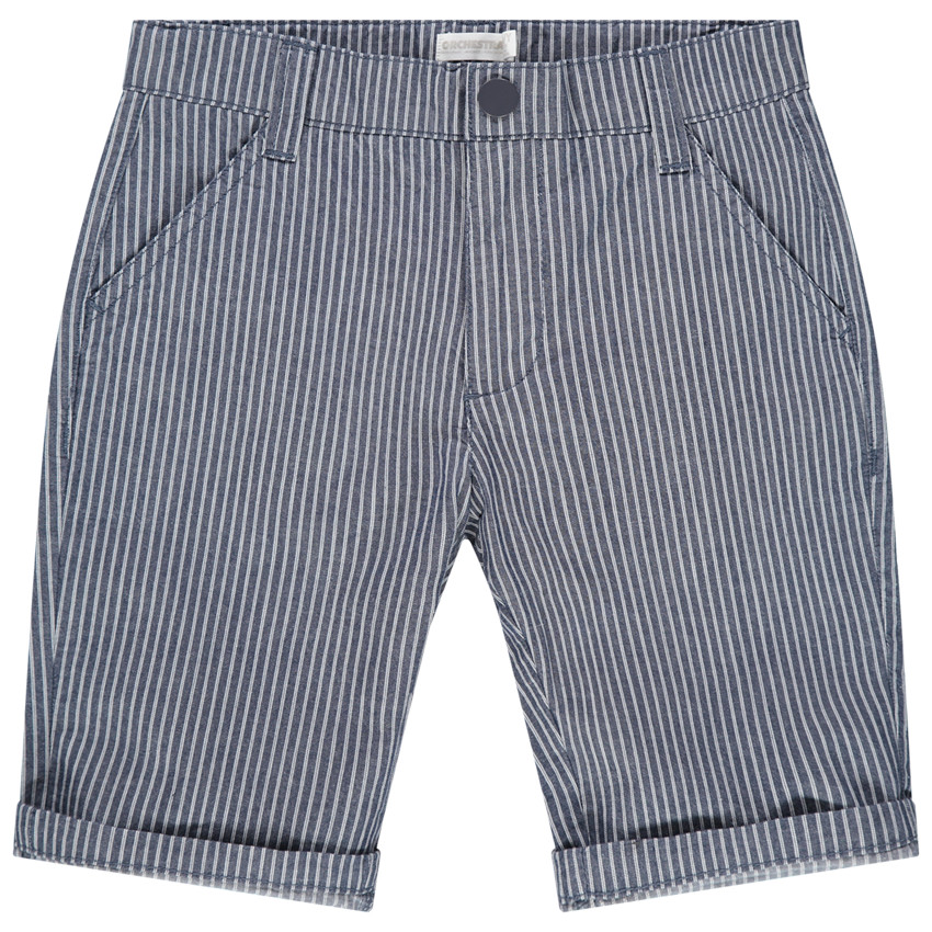Pantalon corto de rayas verticales all-over 