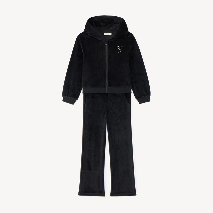 Conjunto de chándal de terciopelo para niña 