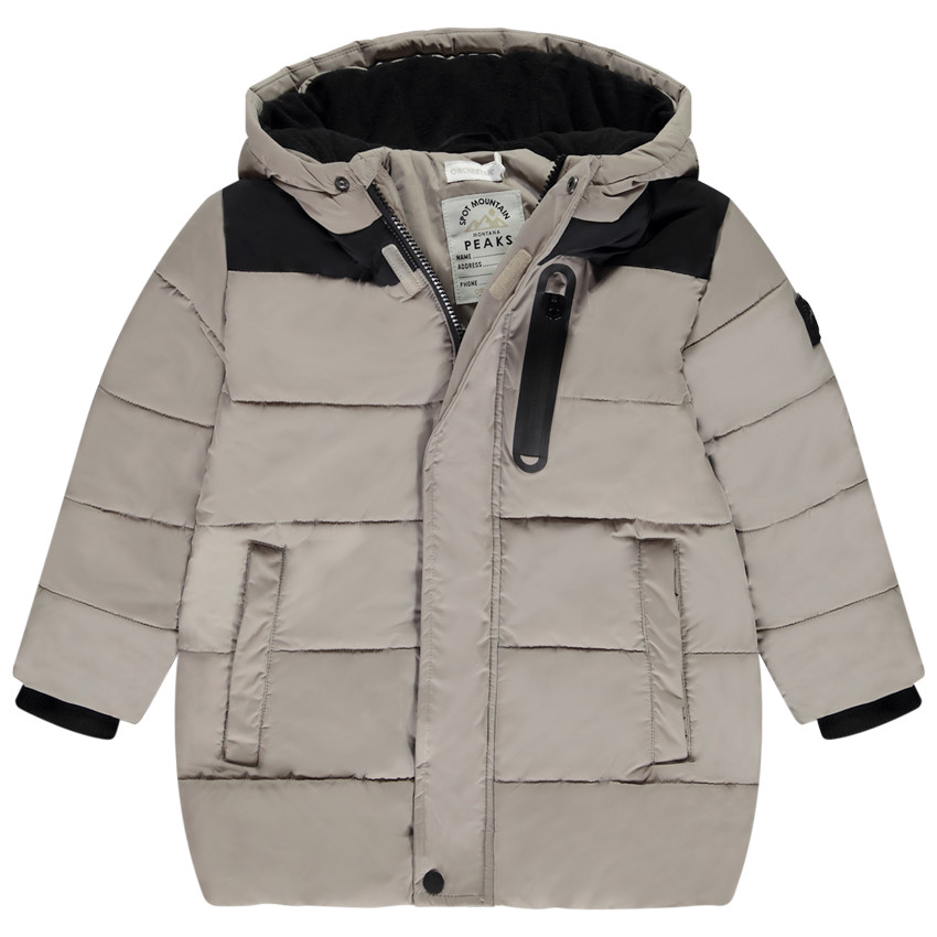 Chaqueta larga acolchada efecto color block para niño 