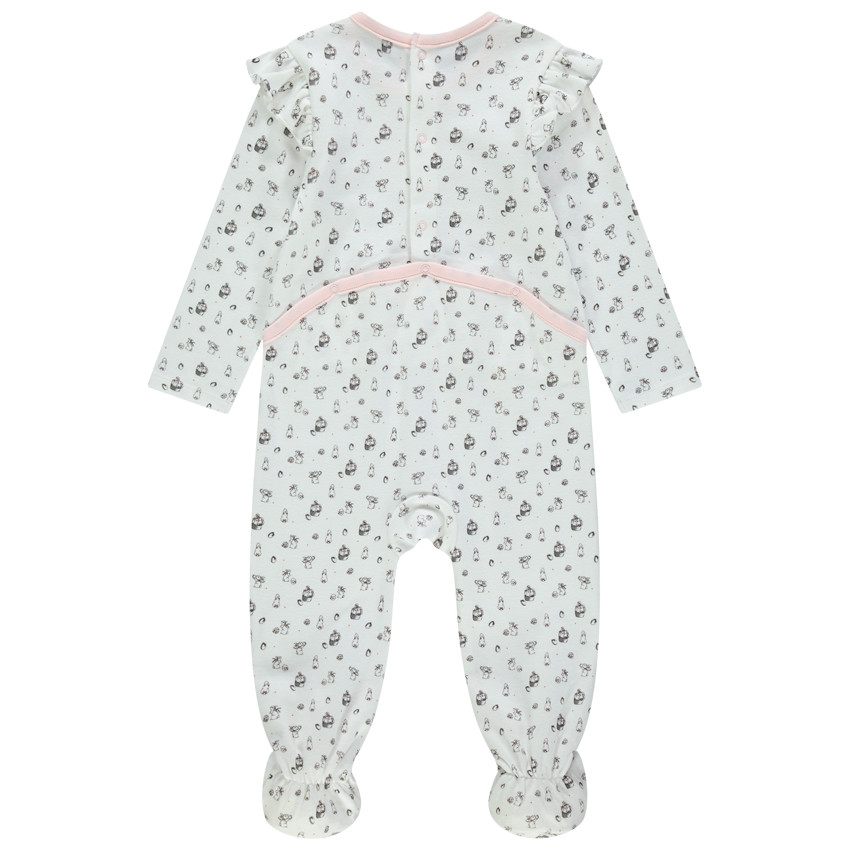 Pack de 2 peleles de algodón orgánico print conejitos 