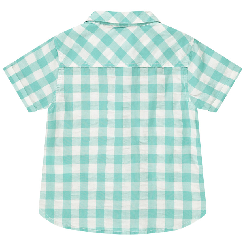 Camisa manga corta cuadros 