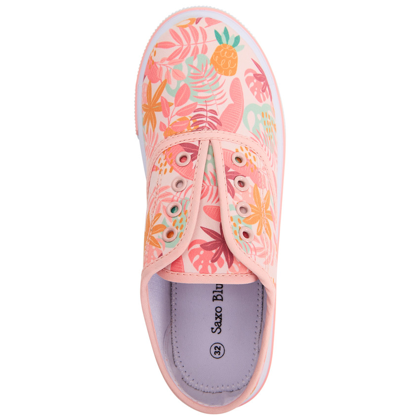 Zapatillas bajas de lona con estampado tropical para niña  Additional Zapatillas bajas de lona con estampado tropical para niña