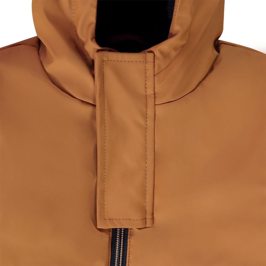 Parka de goma repelente con forro de sherpa para bebé niño 