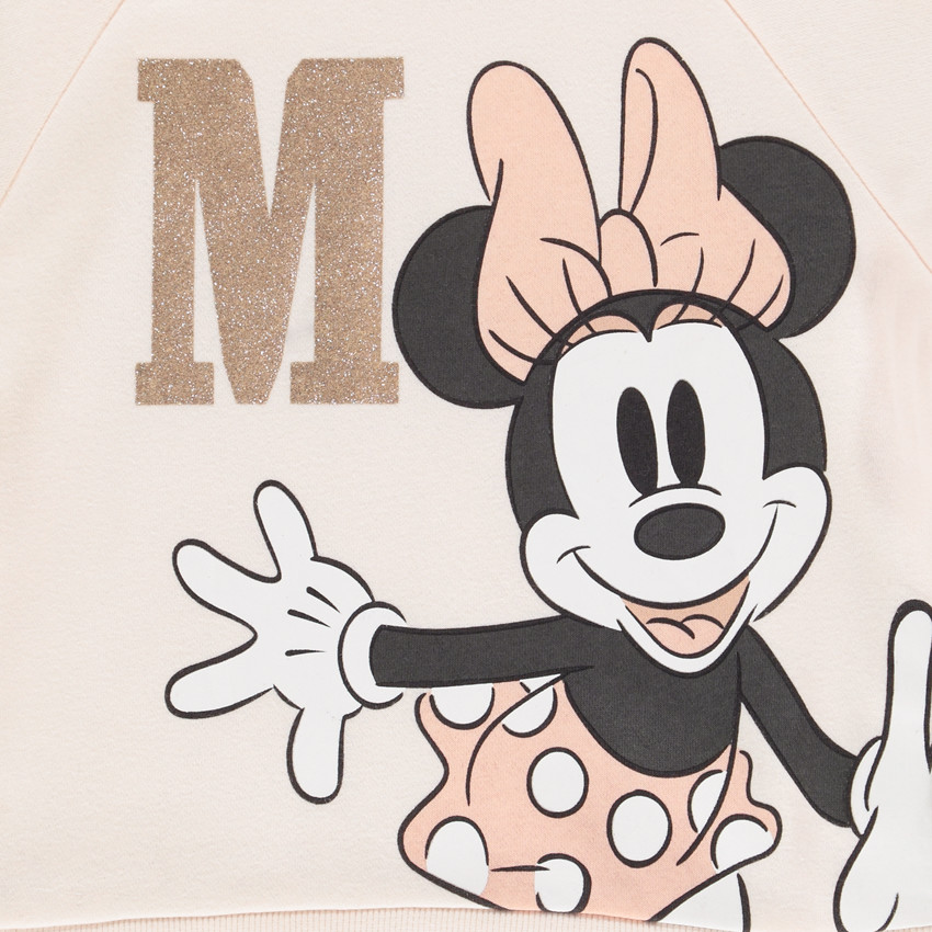 Ensemble jogging + sweat en molleton brossé avec print Minnie Disney pour fille Main Ensemble jogging + sweat en molleton brossé avec print Minnie Disney pour fille