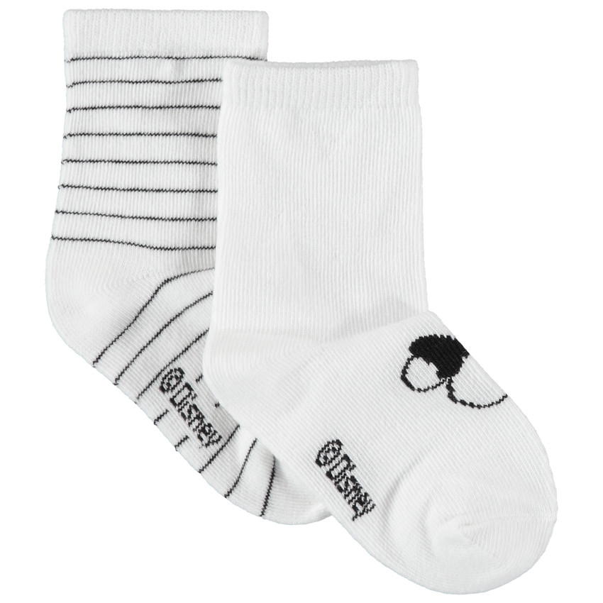 Juego de 2 pares de calcetines a juego con dibujo Minnie  