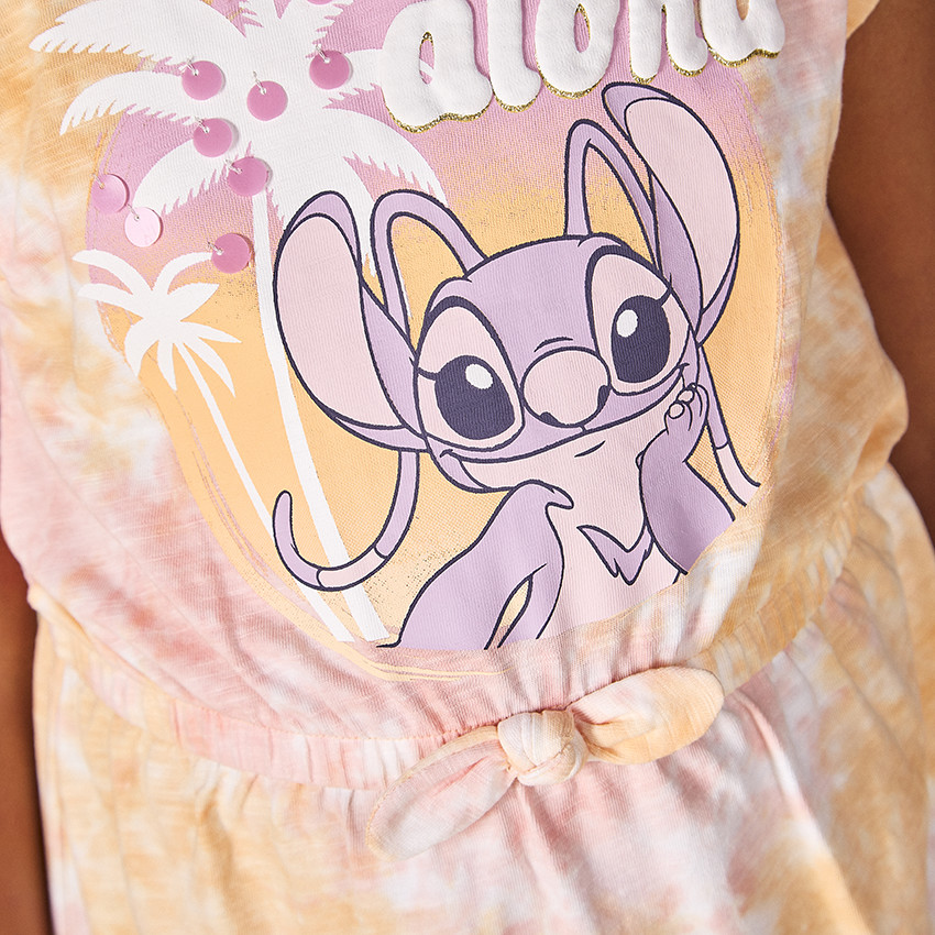 Ropa de niña con efecto tie & dye de Angel Disney y grandes lentejuelas 
