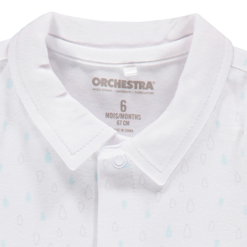 Body manches longues en coton imprimé all-over 