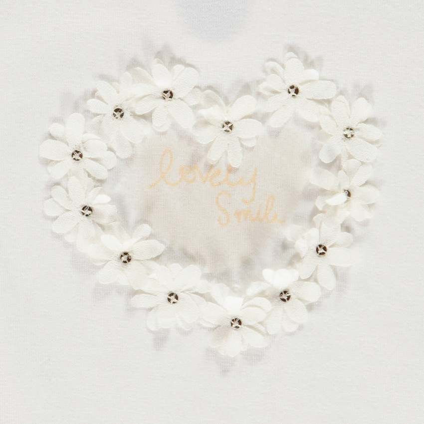 Camiseta de manga corta con volantes de jersey y flores para bebé niña 