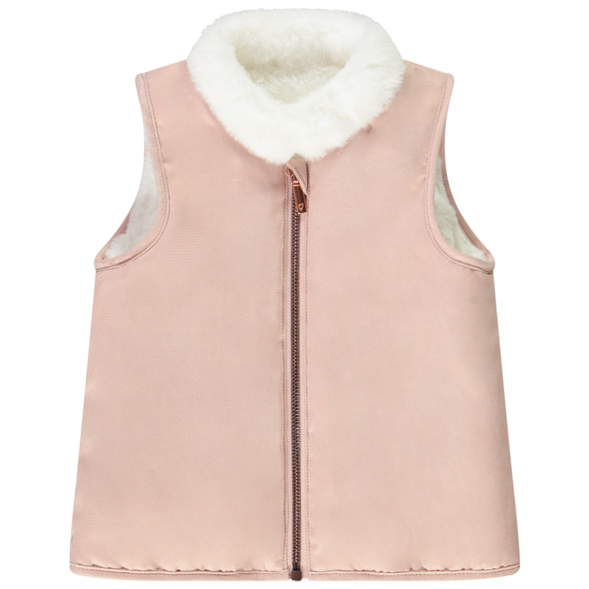 Parka 2 en 1 con forro de piel sintética para bebé niña 