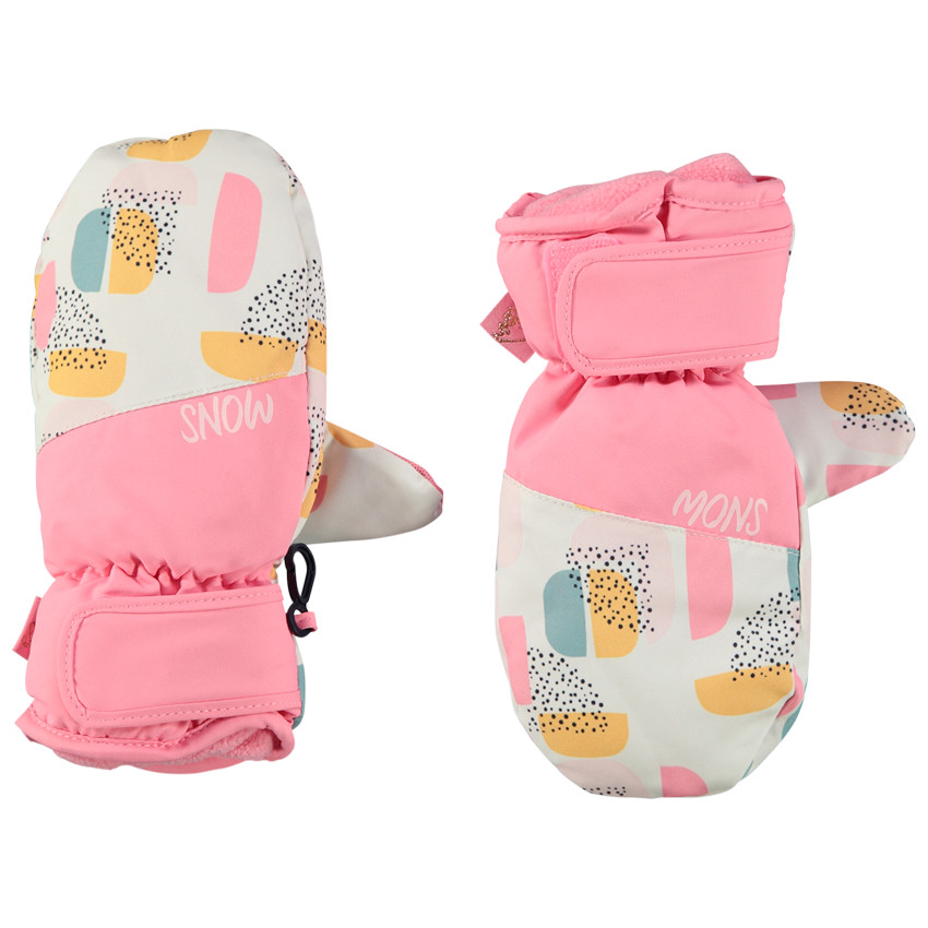 Manoplas de esquí con estampado gráfico para niña 