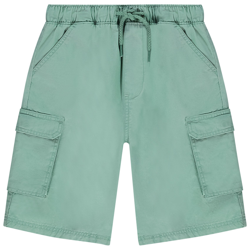 Bermudas lisas con múltiples bolsillos para niño 