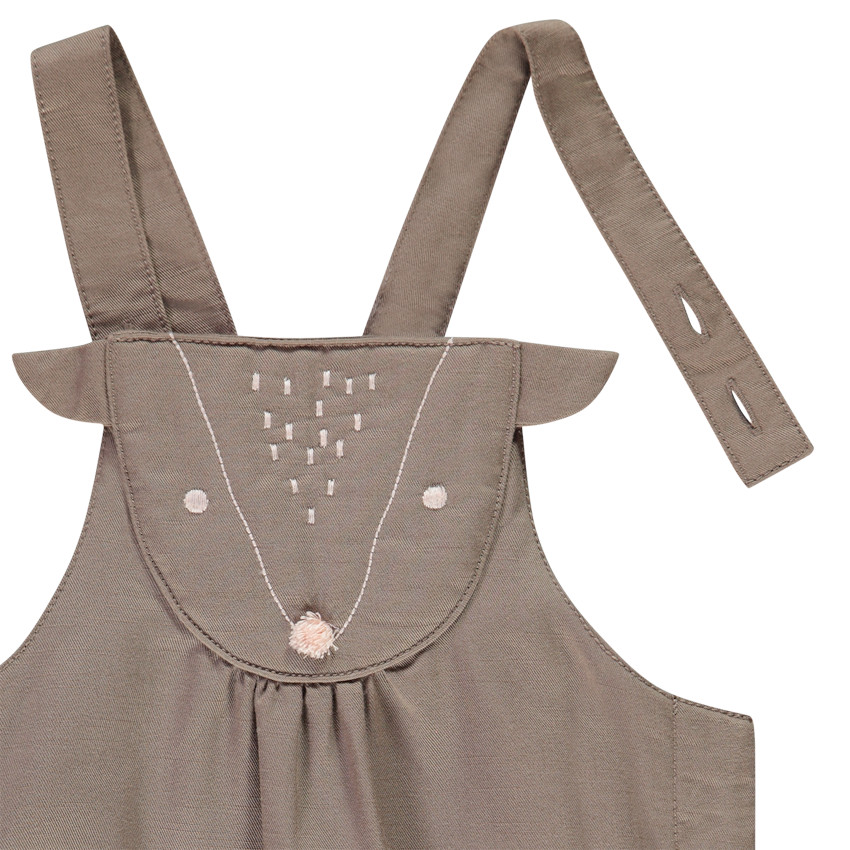 Conjunto de peto y camiseta manga larga para bebé niña 