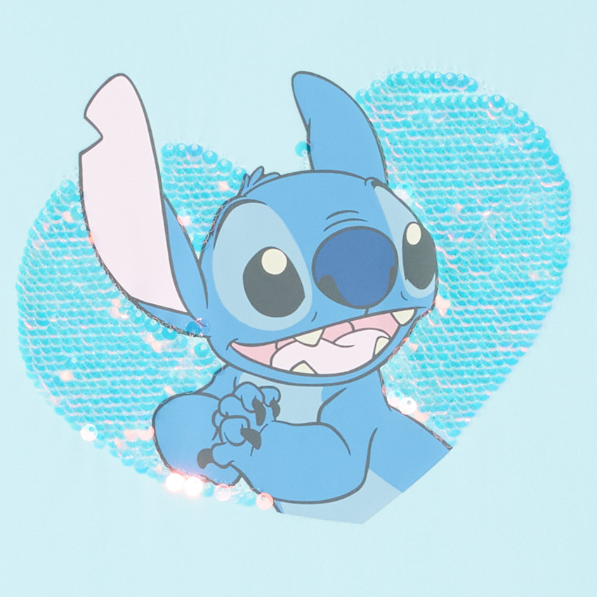 Bañador de una pieza de Stitch de Disney con lentejuelas y abertura en la parte posterior para niña. 