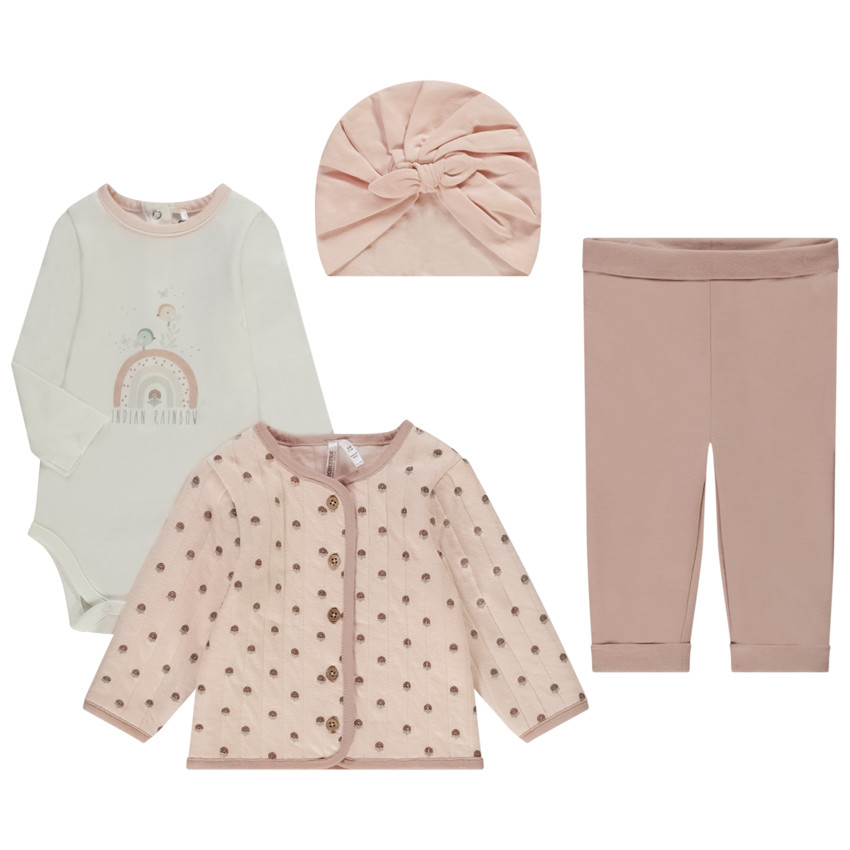 Conjunto de 4 piezas con turbante para bebe nina Orchestra