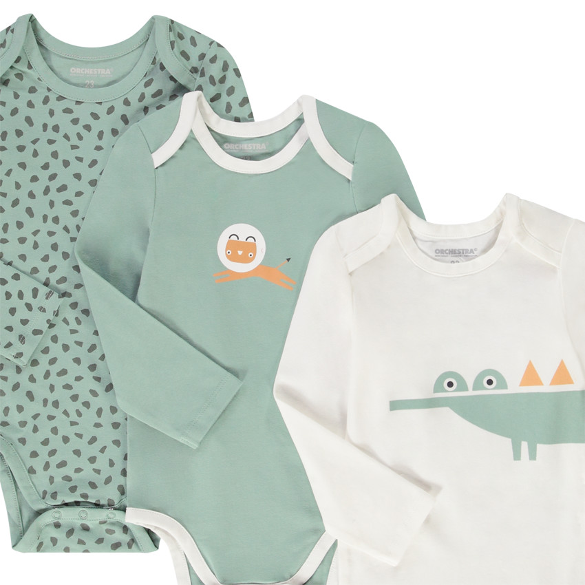 Pack de 7 bodies de jersey estampados para bebé niño 