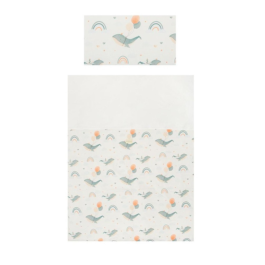 Funda nórdica + funda de almohada 120x150 Moby blanco 
